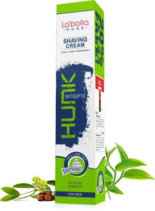 LABOLIA HUNK Antiseptic Shaving Cream with Menthol, Jojoba Oil, Tea Tree Oil