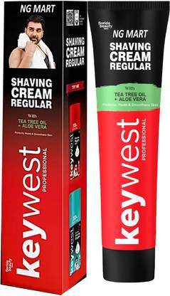 NG MART KEYWEST SHAVING CREAM RGULAR FOR INSTANT CLEAN & SMOOTH SKIN PAK OF - 120g x 1