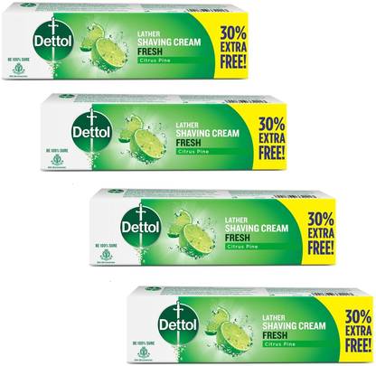 Dettol Lather Shaving Cream Fresh Citrus Pine 78g Pack of 3