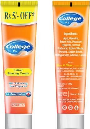 VETONI COLLEGE BOY ORANGE |smooth shaving| Rich Creamy Fresh Scent|(pack of 6)|720gms|