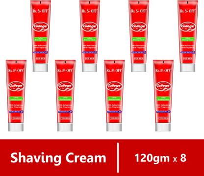 VETONI COLLEGE BOY RED SHAVING Rich Creamy extra gentle fragrance (pack of 8)|960gms|