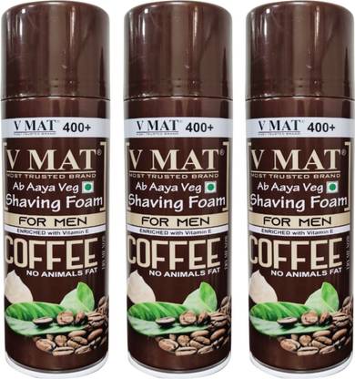 v mat Coffee Shaving Foam - Pack of 3