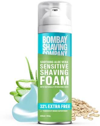 BOMBAY SHAVING COMPANY Sensitive Shaving Foam for Men with Aloe Vera & Oats