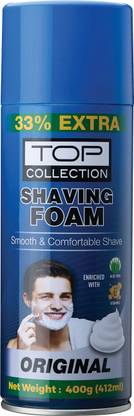 Top Collection Shaving Foam - Original | Enriched with Aloe Vera and Vitamin E