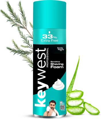 Keywest Sensitive Pre-Shaving Foam for Men With Aloe Vera & Oats