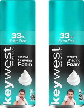 Keywest Professional Sensitive Pre-Shaving Foam for Men (Pack of 2)