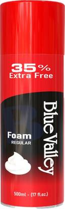 MOSKLIN BLUEVELLY SHAVING FOAM REGULAR FOR MENS SHAVING PACK OF - 500ml x 1