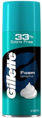 Gillette SENSITIVE SHAVING FOAM 418 GRAMS PACK OF 1 33% EXTRA