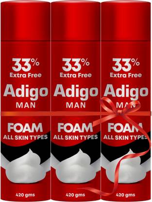 adigo Man Shaving Foam 33% extra - Pack off 3