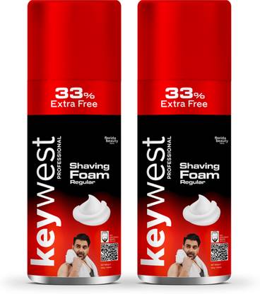 Keywest Professional Pre Shaving Foam for Men (Pack of 2)