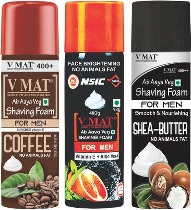 v mat SHAVING FOAM SET OF 3