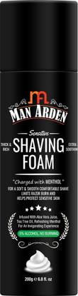 Man Arden Shaving Foam For Sensitive Skin - Charged with Menthol, Aloevera and Tea Tree