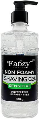 fabzy London Sensitive Non Foamy Shaving Gel For Men, Paraben and Sulfate Free, 500gm