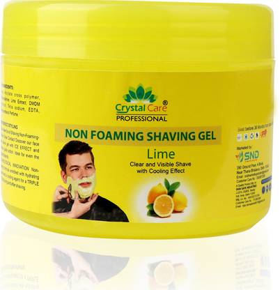 Crystal Care Non Foaming Shaving Gel for Men Aloe Vera & Limeon | Transparent