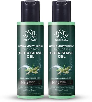 EARTHRAGA After Shave Gel For Men & Women With Lemon Grass Cool Refreshing Moisturizing
