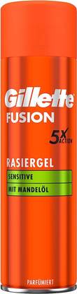 Gillette Fusion 5X Action Men's Shaving Gel with Almond Oil