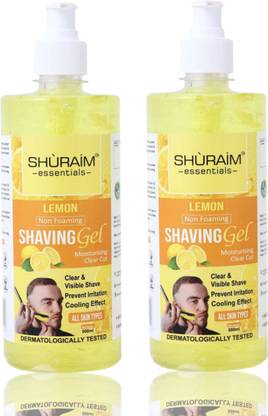 shuraim essentials Lemon Shaving Gel Non Foaming Clear Cut Professional