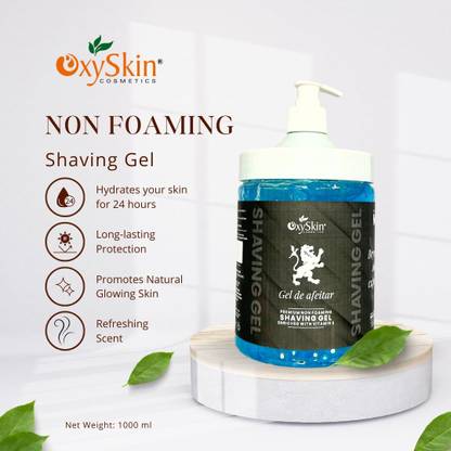 Oxyskin Non Foaning Shavinng gel 1000ml | Organic Menthol Fragrance