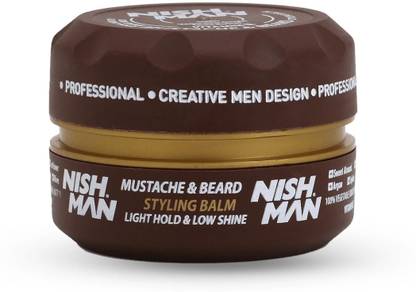 Nishman Beard & Mustache Styling Wax | All-Day Hold | Perfect Shape & Control