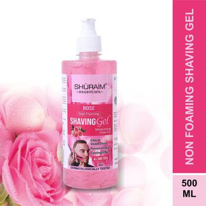shuraim essentials Rose Shaving Gel Non Foaming Clear Cut