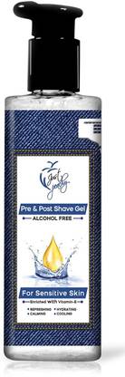 Just Peachy Free Hydrating Pre & Post Shave Gel For Sensitive Skin With Vitamin E After Shave Gel