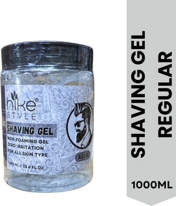 HIKE STYLES Shaving Gel Transparent 1Kg , Non Foaming Shaving Gel 1000ml (AQUA)