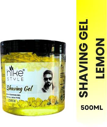 HIKE STYLES Shaving Gel 500ML , Non Foaming Shaving Gel 500ml (LEMON)