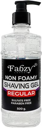 fabzy London Regular Non Foamy Shaving Gel For Men, Paraben and Sulfate Free, 500gm