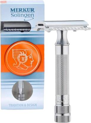 Merkur 34c Germany Double Edge Safety Razor with Heavy Duty Short Handle, Men & Women