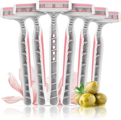 LetsShave Evior 3 Plus disposable razor- Pack of 6, Women