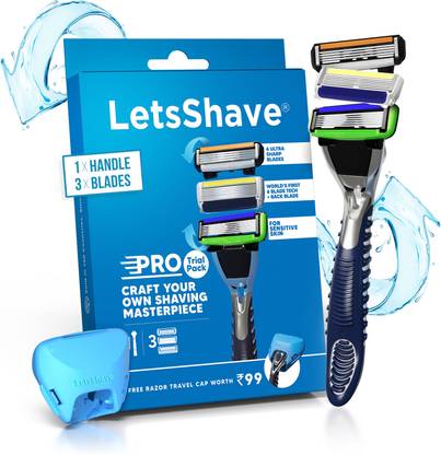 LetsShave Shaving Razor Trial Pack, Men