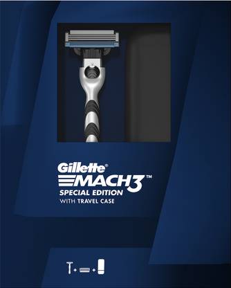 Gillette Mach3 Limited Edition Premium Gift Pack | 1 Razor, 1 Cartridge, 1 Travel Case, Men