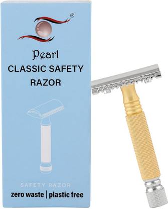 PEARL Double Edge Safety Razor SSH-02 (Open Comb,Gold), Men