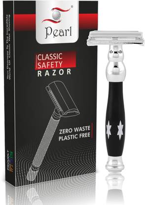 Pearl Shaving Shaving Double Edge Butterfly Safety Razor P- 81D (Black), Men