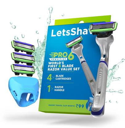 LetsShave Pro 6 Sensitive Value Set, Men