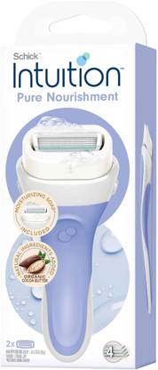 Schick Intuition Pure Nourishment Razors for Women with 2 Refills & enriched with Cocoa Butter, Women