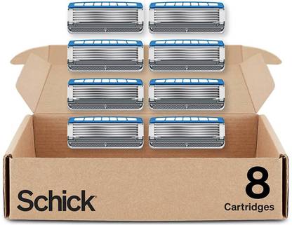 Schick Hydro 5 Razor Blade Refills for Men with Flip Trimmer, 8 Count, Men