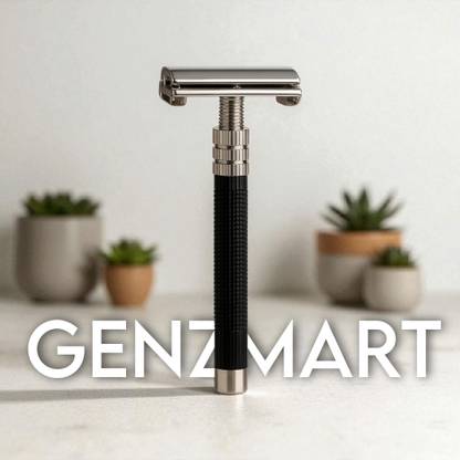 GenZmart Premium Textured Grip Double Edge Razor for Men for Clean Daily Shave, Men