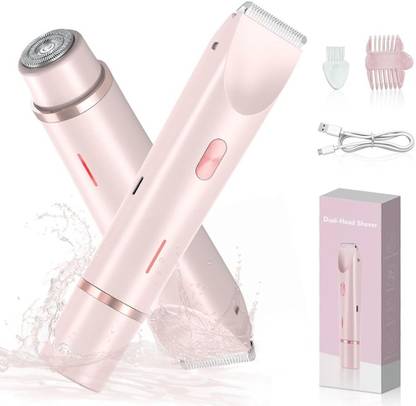 ORTIZA Electric Shaver for Women 2 In 1 Dual Head Electric Razor USB Cordless Hair Trim, Women