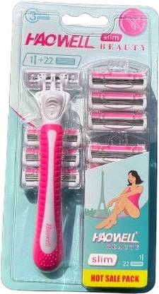 HAOWELL Manual Razor for Men | Pack of 1 | With styling back blade, Women