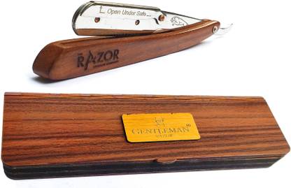 Gentleman Luxury, Royal Look Wood Shaving Razors With Wooden Box, Men & Women