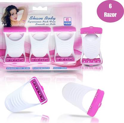 Ankev Stainless Steel Sharp Blade Disposable Body Shaver Under Arms Bikini Area, Women