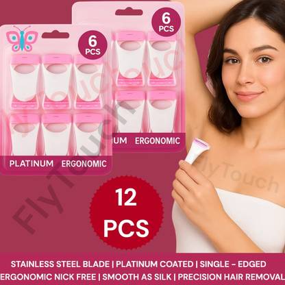 FlyTouch Multi-Use Hair Remover Razor With Rust-Free Finish And Soft-Grip Design, Women