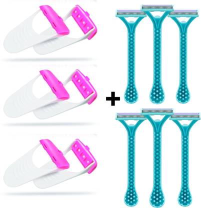 MIZOCARE 12 Pcs Soft care Disposable Underarm, leg & body Hair Removal Shaving Razor, Women