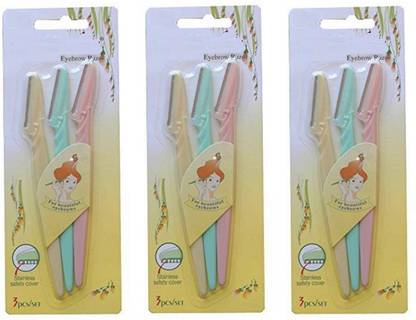 Elecsera 9 Eyebrow Razor Stainless Steel, Women