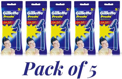 Gillette Presto Razor-5 Count, Men & Women