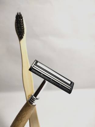 Bamboo Anna Bamboo Toothbrush With Bamboo Razor (Pack Of 2), Men & Women