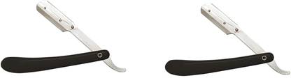 DESCTIDY Shaving Razor Folding Straight Edge Razor Pack of 2, Men