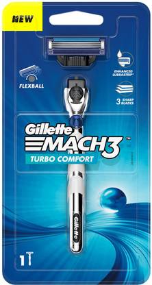 Gillette Mach 3 Turbo Shaving Razor for Men, Men