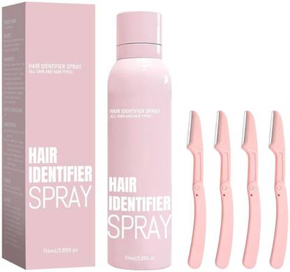 CHEFERYN Hair Identifier Spray For Face Shaving With 4 Pcs Razor, Women